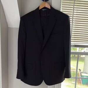 B by Brooks Brothers black suit 46S jacket 38 Waist trousers